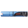 Uni Wet Erase Liquid Chalk Marker 8.0mm Chisel Tip Metallic Blue PWE8K